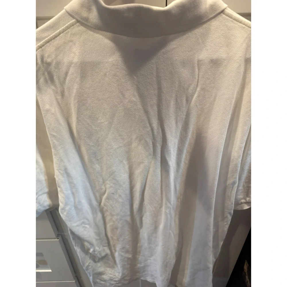 Polo Ralph Lauren Mens White Pique Cotton Short Sleeve Polo Shirt XLT Tall